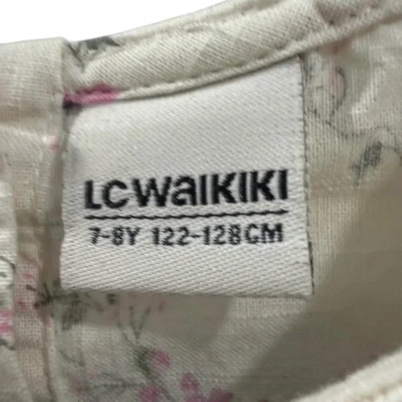 Charming Floral Kids Dress with Lace Collar - Picture 3 of 6